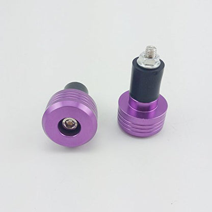 Motorcycle Handlebar Ends,7/8'' Handle Bar Slider Caps Weight Plugs CNC Aluminum (Purple) - color: Purple