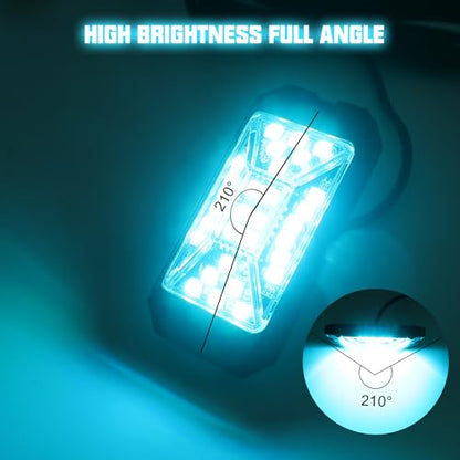 SUNPIE 16 Pods RGBW Rock Lights – Full Beam Angle, 30 High Power Chips, Aluminium Housing, Mounting Pads Included, IP67 Waterproof, Music Mode Underglow Lights, Fits Trucks, SUV, ATV, UTV, Boats - size: 16Pcs
