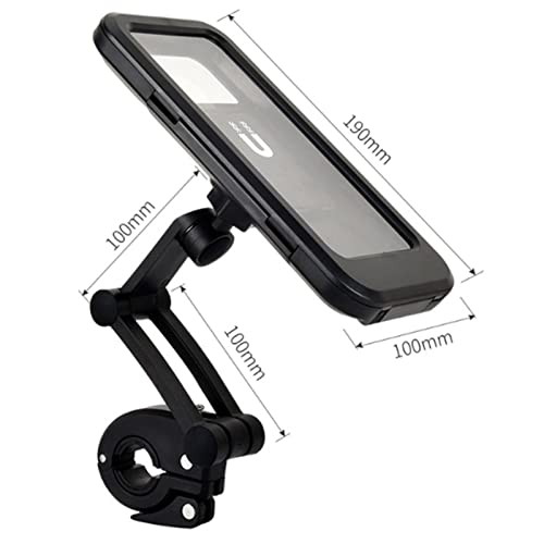 Tyenaza Motorcycle Navigation Bracket, Motorcycle Phone Holder Waterproofs Sensitive TPU Touch Screen 360° Rotation Bike Navigation Mount
