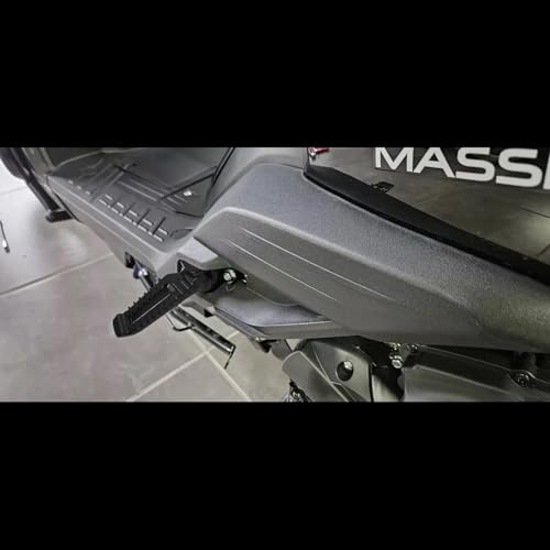 Mokuo Motorcycle Floding Footpegs in Aluminum Alloy Material Compatible with Yamaha Zuma Bws 125cc 2021+,Chinese Scooter Tank 150cc,1 Pair Footrest,Black Color - color: Black