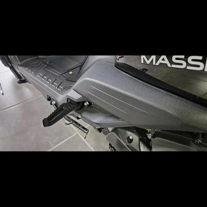Mokuo Motorcycle Floding Footpegs in Aluminum Alloy Material Compatible with Yamaha Zuma Bws 125cc 2021+,Chinese Scooter Tank 150cc,1 Pair Footrest,Black Color - color: Black