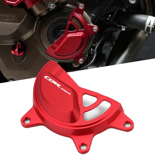 Motorcycle Clutch Guard Protection Compatible with CBR650R 2024 2025 Clutch Cover Crash Frame Slider Falling Protector 2025 CBR650R Accessories -RD - color: red, size: Type-B