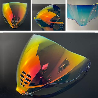 Airflite Shield Uv-protected For ICON IC-06 Airflite Face Shield Replacement Helmet Visor (Revo Clear Red-day and night) - color: Revo Clear Red-day and Night