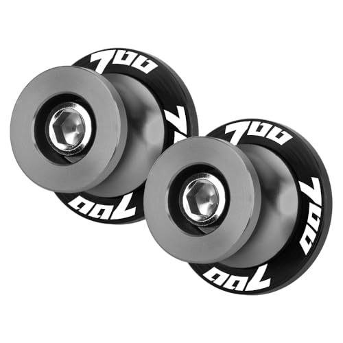 M6 Swingarm Spools for Motorcycles For Tenere 700 (T7) (XTZ700) 2019-2025 Durable CNC Aluminum Sliders for Maintenance & Rear Swingarm Protection Accessories (Gray) - color: Gray