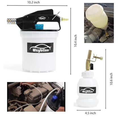 2L Vacuum Brake Bleeder - Vacuum Brake Bleeder Kit with Brake Fluid Extractor and 1L Refilling Bottle with Adapters