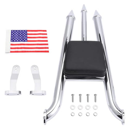 Sissy Bar for Harley Freewheeler/Road Glide 3 2015-2024 (Chromed) | backrest, 38mm steel, rust-proof powder coat. Quick-detach design. Weather-resistant. Bolt-on install, hardware included. - color: Chromed