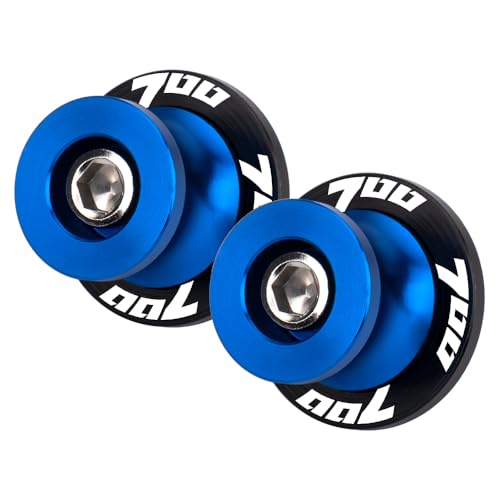 M6 Swingarm Spools for Motorcycles For Tenere 700 (T7) (XTZ700) 2019-2025 Durable CNC Aluminum Sliders for Maintenance & Rear Swingarm Protection Accessories (Blue) - color: Blue