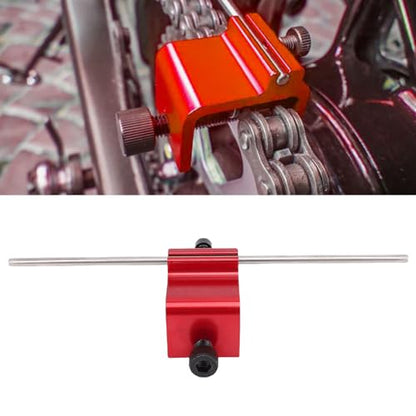 Chain Alignment Tool 08-0048 Aluminium Alloy Motor 08-0048 Chain Alignment Tool Universal Aluminium Alloy Motorcycle and ATV Adjusting for Aluminiu (Red) - color: Red