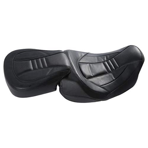 SLMOTO Motorcycle Front Rear Seat for Harley, Detachable Driver & Passenger Seat, Fit For Harley CVO Road King Road Street Electra Glide Ultra Limited 2009-2023 - color: StyleA Black Seat