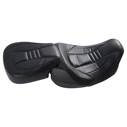 SLMOTO Motorcycle Front Rear Seat for Harley, Detachable Driver & Passenger Seat, Fit For Harley CVO Road King Road Street Electra Glide Ultra Limited 2009-2023 - color: StyleA Black Seat