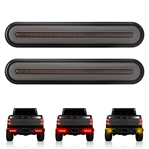 100 LED Trailer Tail Lights, 2835SMD Bright LED Stop/Brake/Sequential Turn Signal Light Bar, Waterproof, DC12-30V - color: Amber&Red