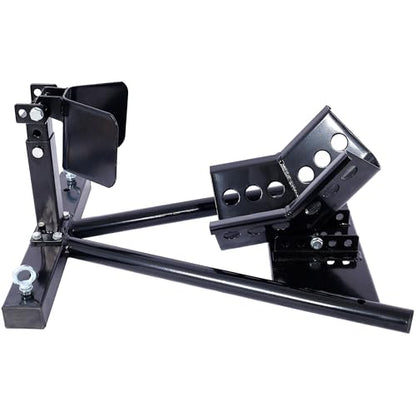 Gecheer Motorcycle Fork Chock Stand for 17"-21" Front Wheels, Steel Construction with Safety Lock for Secure Storage and Transport