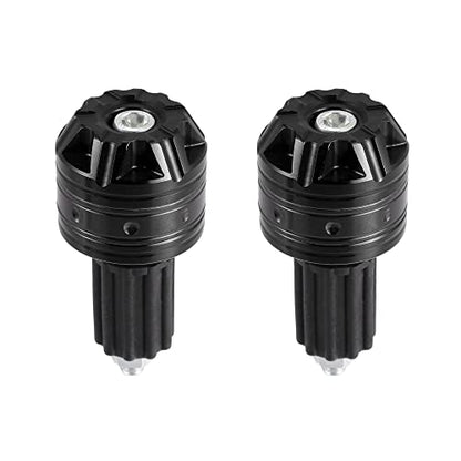 X AUTOHAUX 1 Pair Universal 18mm Handlebar End Caps Plug Bar End Aluminum Alloy for Motorcycle Black - color: Black