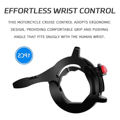 Motorcycle Cruise Control Assist, Adjustable Motorcycle Throttle Lock, Anti-Slip Motorcycles Cruise Control Throttle Clamp, Universal Electric Vehicle Throttles Booster Handlebar Attachment