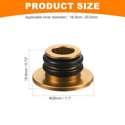 HARFINGTON Bar End Plugs Aluminum Handlebar End Caps Bike Plugs 0.57oz with Matching Rings for MTB Road BMX Fixed Gear Bike, Orange Yellow - color: Gold