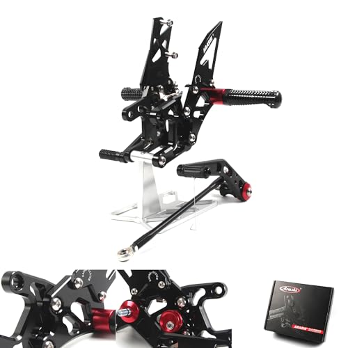 Arashi Version 2.0 Adjustable Rearsets for Honda CBR1000RR 2008-2011, Black - color: Black, size: CBR1000RR 2008-2011