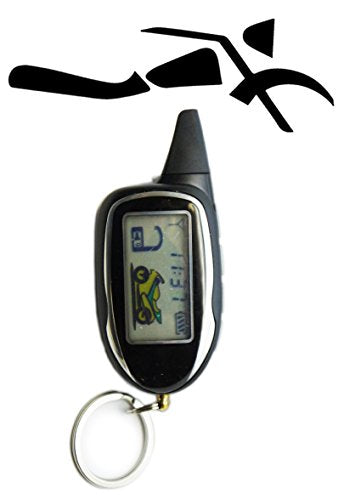 Sykik Rider 2-Way Motorcycle Alarm with LCD Pager Remote, Remote Engine Start and Shut Off, with Motion, Sensor, tilt Sensor and Shock Sensor. with one Year SYKIK Warranty