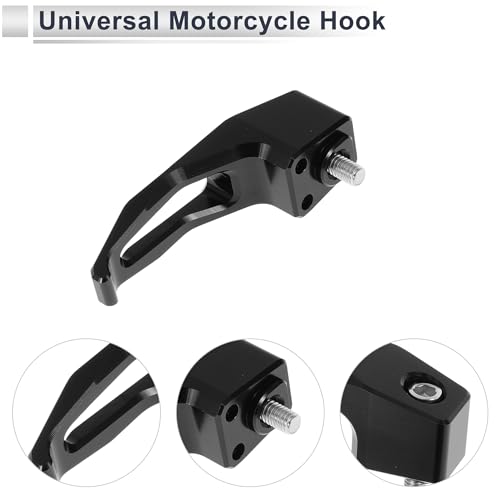 Universal Motorcycle Hanging Hook Square Motorcycle Helmet Luggage Bag Holder Hanger for Scooter Bicycles Black 78mm Length