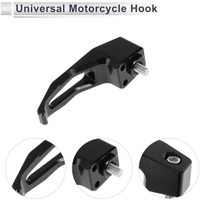 Universal Motorcycle Hanging Hook Square Motorcycle Helmet Luggage Bag Holder Hanger for Scooter Bicycles Black 78mm Length