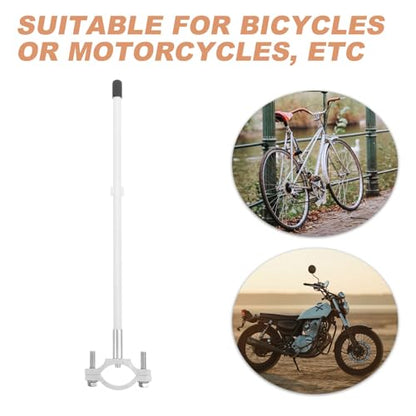 Bicycle Safety Flag Pole with A-shape Clamp 25-inch Stainless Steel and Aluminum Alloy Mount for Motorcycle Handlebar Riding Visibility and Warning