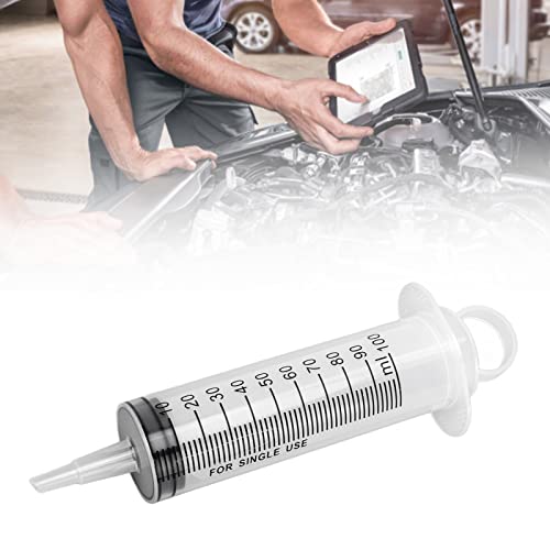 Tiiyee Brake Bleeder Kit, Hydraulic Disc Clutch Bleeding Kit 100ML Syringe 50cm Hose Brake Fluid Bleeder Kit One Man Brake Bleeding Universal for Motorcycles Motorbikes Scooters Quads Oil Extractor