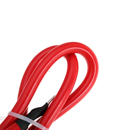 4 AWG Battery Cable 4AWG Gauge Pure Copper Battery Inverter Cables with 3/8 in Lugs Both Ends Power Inverter Wire Set for Automotive Solar Marine Boat RV Car Motorcycle Red and Black (3FT) - size: 3ft