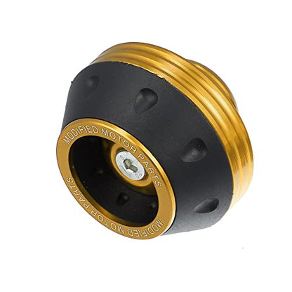 X AUTOHAUX Pair Motorcycle Wheel Front Fork Frame Sliders Falling Protection Gold Tone Universal - color: Gold Tone