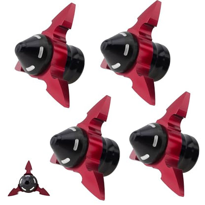 Windance 4pcs Front Wheel Frame Sliders Aluminum Alloy Dart Shape Front Fork Crash Protection Cup for Motorcycles Motocross Moped Scooters Dirt Pit Bikes (Red) - color: Red