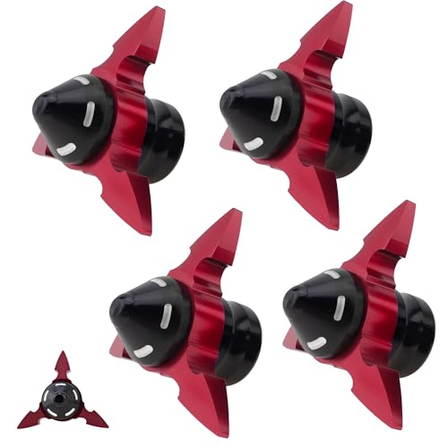 Windance 4pcs Front Wheel Frame Sliders Aluminum Alloy Dart Shape Front Fork Crash Protection Cup for Motorcycles Motocross Moped Scooters Dirt Pit Bikes (Red) - color: Red