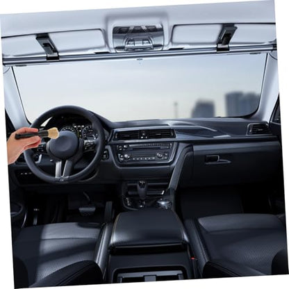 2pcs Car Detailing Brush Soft Boar Hair Interior Cleaning Tool for Vehicle Upholstery Scratch Bristles for Wheels and Versatile Auto Detail Brush Kit