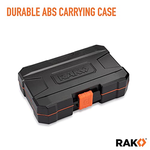 RAK Universal Socket Tool - Birthday Gifts for Men - Set of 15, 1/4-to-3/4-inch Wrench Grip, T-Handle Ratchet Driver, 10 Screwdriver Bits - Gifts for men, Husband, Handyman - style: Universal Socket Tool