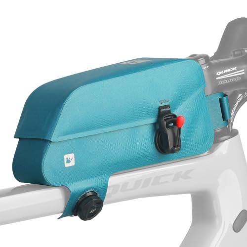 Rhinowalk Bike Frame Bag with Magnetic Flap Waterproof Bicycle Top Tube Bag Bikepacking Cycling Tools Storage Bag for MTB Road Bike - color: Blue