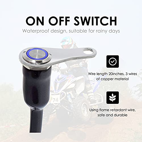 LED Motorcycle Switch ON-Off Headlight Fog Light Handlebar Adjustable Mount Waterproof Switches Button DC12V …