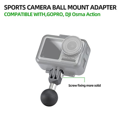 FANAUE GB-01 Action Camera Universal Ball Adapter Interface 1" Ball Assembly,Compatible with GOPRO Hero 9/10/11 and Other Brands of Action Cameras - size: GB-01