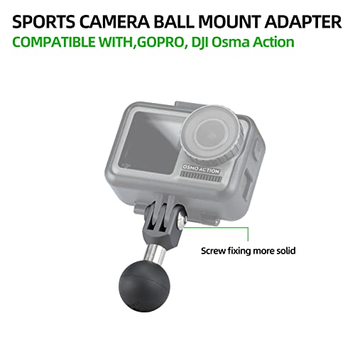FANAUE GB-01 Action Camera Universal Ball Adapter Interface 1" Ball Assembly,Compatible with GOPRO Hero 9/10/11 and Other Brands of Action Cameras (Pack of 2) - size: GB-01 (Pack of 2)