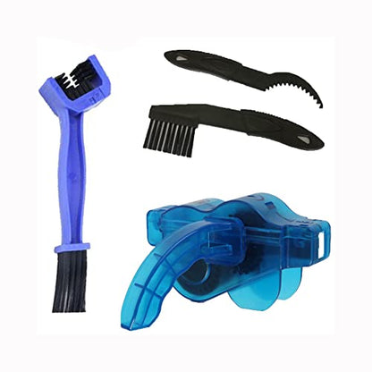 4 pcs Bike Chain Cleaning Tool Set Bicycle Chain Cleaning Brush Scrubber for Mountain Bike Road Bike Motorcycle