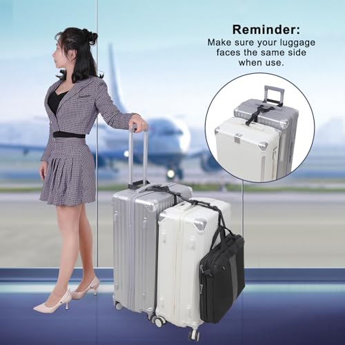 Vigorport Luggage Straps, Luggage Connector Straps for Suitcases Add A Bag and Connect Your 2 Suitcases Together Adjustable Attachment Accessories Belts (1'' Width Medium Size) - size: 1''W Medium