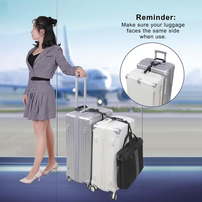 Vigorport Luggage Straps, Luggage Connector Straps for Suitcases Add A Bag and Connect Your 2 Suitcases Together Adjustable Attachment Accessories Belts (1'' Width Medium Size) - size: 1''W Medium
