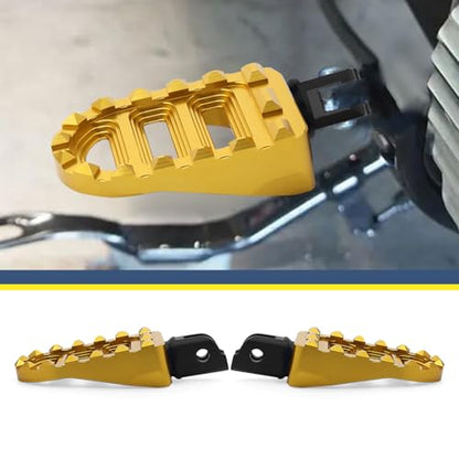 Motorcycle Foot Pegs MX Front Pegs Footrest Fit for Harley 2018-later Softail Low Rider S Breakout FXLRS Fat Bob 114 Street Bob FXBB Fat Boy Sport Glide FLSB (Gold) - color: Gold