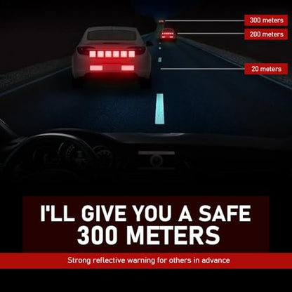 10PCS Round Safety Reflectors, 1.96" High Night Visibility Reflective Stickers, Strong Adhesive Waterproof Prismatic Round Safety Reflector, Diamond Grade Reflective Decal for Most Cars(Red)