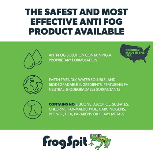FROG SPIT Anti-Fog Concentrate | 2 oz. Bottle of Anti-Fog Solution | Anti Fog for Glasses, Goggles, Face Masks, Helmet Face Shields - size: 2 Ounce
