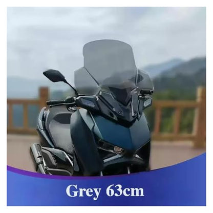Motorcycle Windshield for Yamaha 2023-2024 XMAX300 Xmax300 Xmax 300 Motorcycle Windshield Modification Windshield Modification Windshield windscreen Double Bubble(Grey 63cm) - color: Grey 63cm