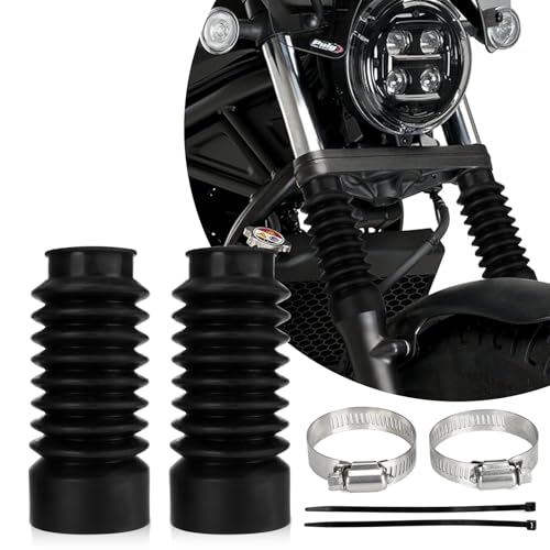 PSLER Front Fork Cover Fork Shock Absorber Cover Fork Boots Gaiters Gators Shock Boots Shock Absorber Tube Slider Cover Gaiters Protector Fit for Rebel CMX300 CMX500 2017 2018 2019 2020 2021 2022 2023