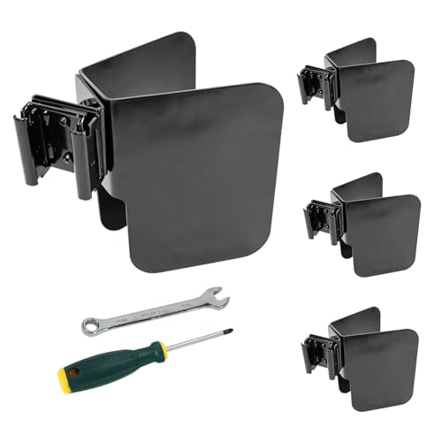 4PCS E-Track Wheel Chock for E-Track System, E-Track Motorcycle Wheel Chock for Dirt Bikes Supports Tires up to 6 inch Wide, E-Track Accessories for Motorcycle, Enclosed Trailer, Garages Trailers