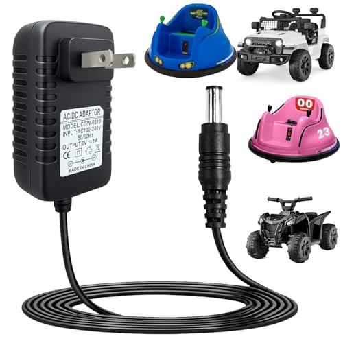 6V Charger for Ride On Toys, Kids Electric Car Power Adapter