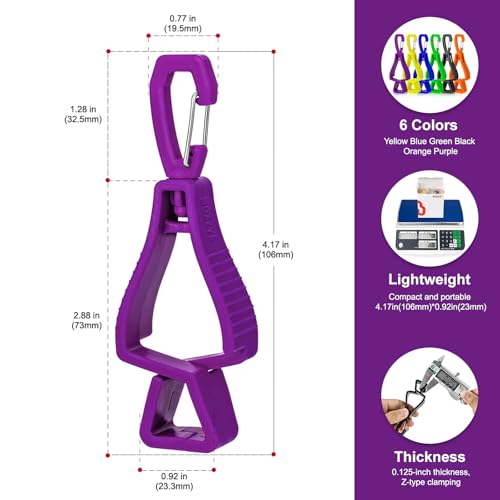 Glove Clips for Work Glove Holders - color: Closed Buckle+zclip-6 Colors 6pcs