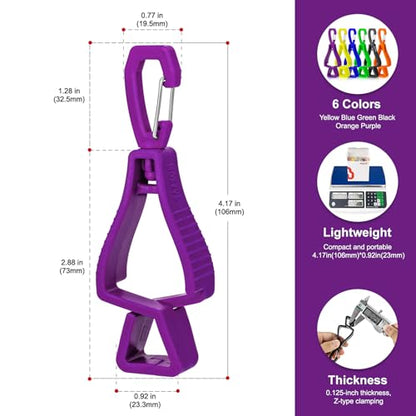 Glove Clips for Work Glove Holders - color: Closed Buckle+zclip-6 Colors 6pcs