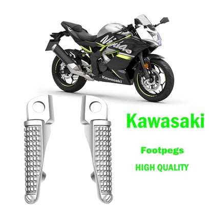 Kawasaki Foot Pegs Motorcycle Front Footpeg Footrest For Kawasaki ZX-10R EX650 650R VERSYS Z750 Z750S ZX-6R/9R/10R/12R GTR1400 ZZR1200 Z1000 - color: Silver