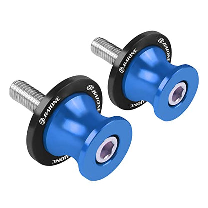 Worldmotop 6MM Swingarm Spools Sliders Replacement For Yamaha YZF R1 R3 R6 R25 R1000 (Blue) - color: Blue