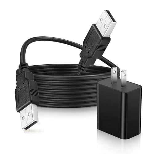 Replacement for Stanley Fatmax Spotlight Charger 5V Adapter USB A to USB A Charging Cable for Stanley SL10LEDS, SL10LEDSL, TL450, TL600, SAT3S, SS4LS USB Male to Male Cable Type A to A Cord and More